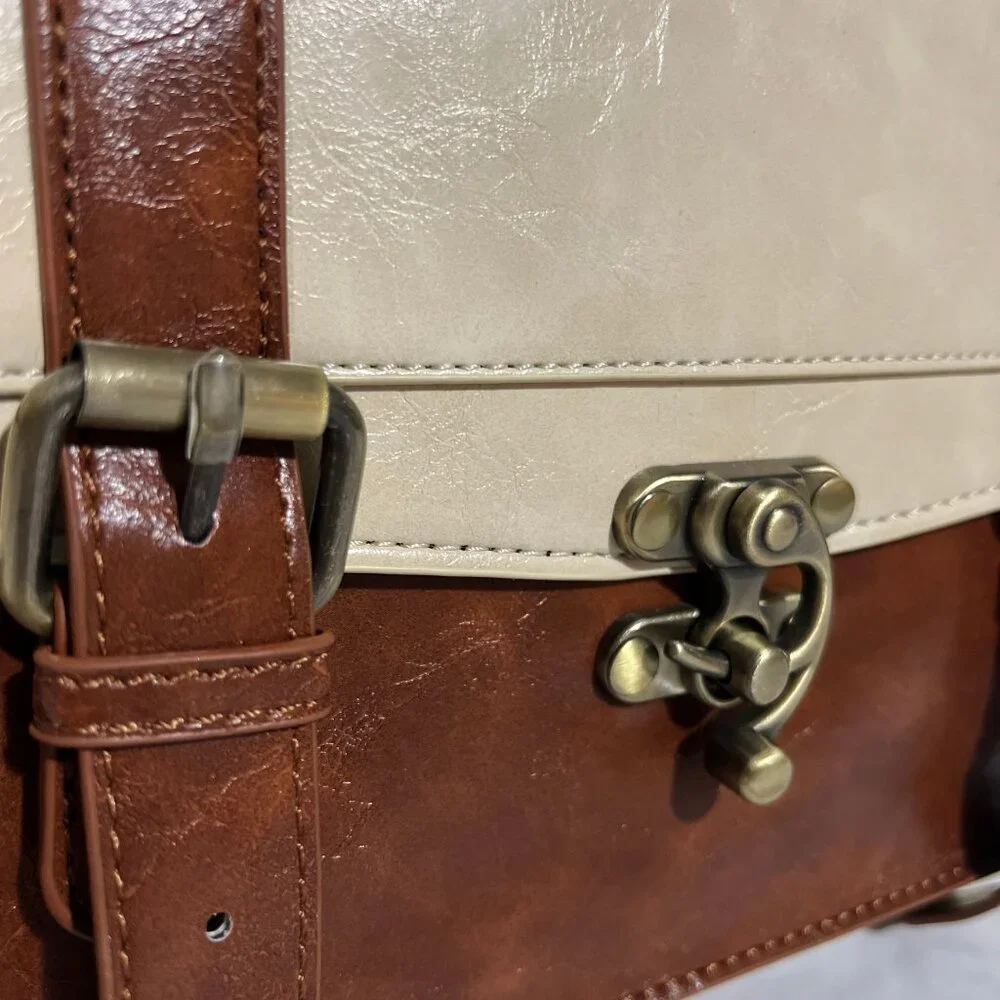 ECOSUSI Women's Leather Satchel Purse Crossbody Messenger Bag NWT - Picture 7 of 12